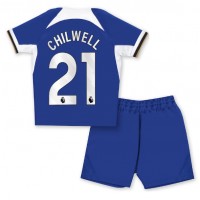 Chelsea Ben Chilwell #21 Hjemme Trøje Børn 2023-24 Kortærmet (+ Korte bukser)
